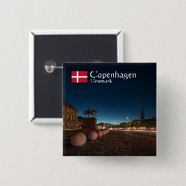 Bóton Quadrado 5.08cm Copenhaga Dinamarca