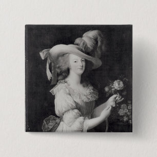 Bóton Quadrado 5.08cm Cópia de um retrato de Marie-Antoinette
