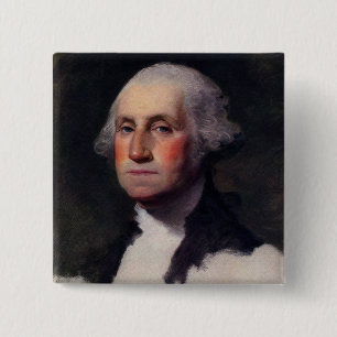 Bóton Quadrado 5.08cm Copiar Antheneum George Washington, Gilbert Stuart