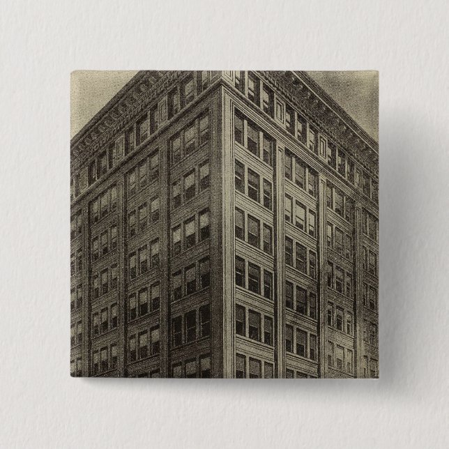 Bóton Quadrado 5.08cm Corbett Bldg, Portland, Oregon (Frente)