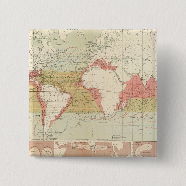 Bóton Quadrado 5.08cm Correntes do ar (Frente)