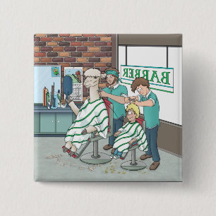 Bóton Quadrado 5.08cm Corte de cabelo Alpaca