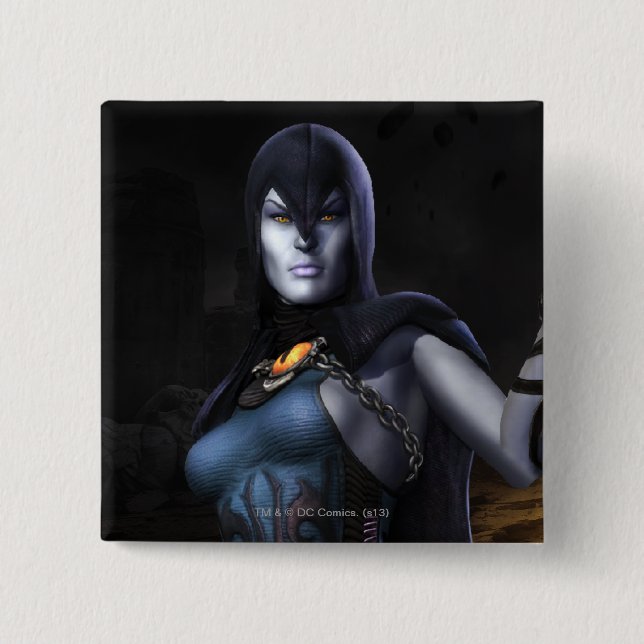 Bóton Quadrado 5.08cm Corvo (Frente)