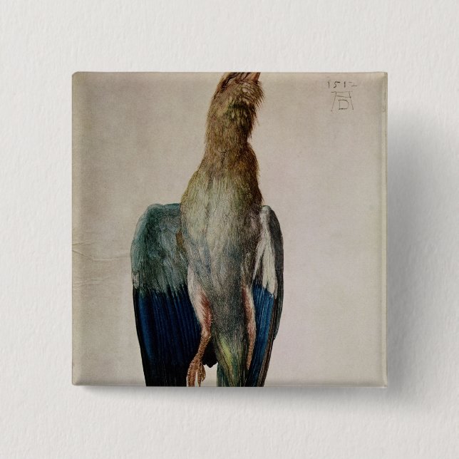 Bóton Quadrado 5.08cm Corvo azul, 1512 (Frente)