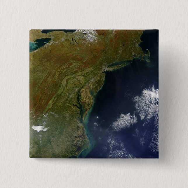 Bóton Quadrado 5.08cm Costa Leste dos Estados Unidos (Frente)