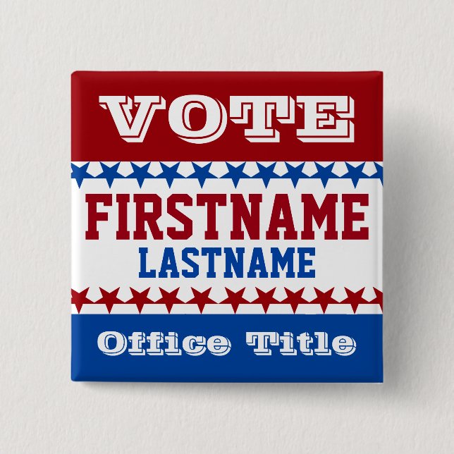 Bóton Quadrado 5.08cm Costume do modelo da campanha (Frente)