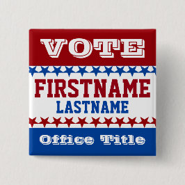 Bóton Quadrado 5.08cm Costume do modelo da campanha