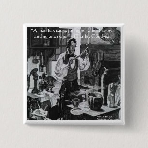 Bóton Quadrado 5.08cm Cota de Sabedoria de Chales Goodyear