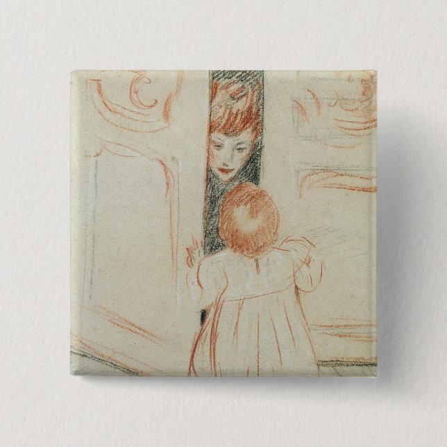 Bóton Quadrado 5.08cm Couro cru - e - busca (Frente)