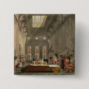 Bóton Quadrado 5.08cm Cozinha, o palácio de St James, gravado por