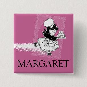 Bóton Quadrado 5.08cm Crachá conhecido da padaria feita sob encomenda d