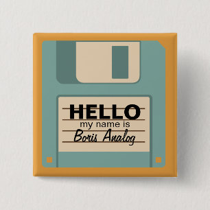 Bóton Quadrado 5.08cm Crachá conhecido personalizado de disquete