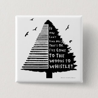 Bóton Quadrado 5.08cm Crachá de pino de apito de madeira