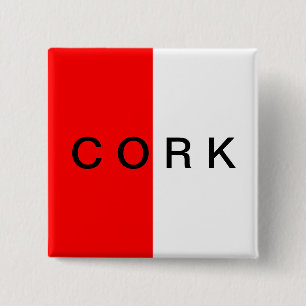Bóton Quadrado 5.08cm Crachá de Sinalizador de County Cork