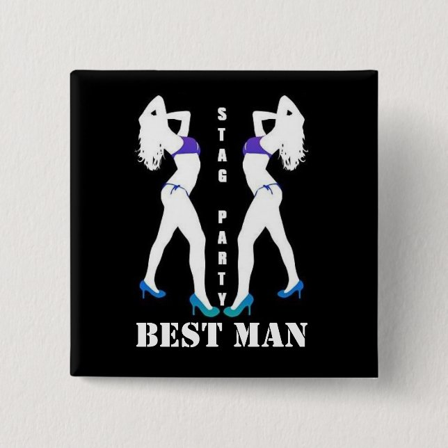 BÓTON QUADRADO 5.08CM CRACHÁ DO PARTIDO DE VEADO (Frente)