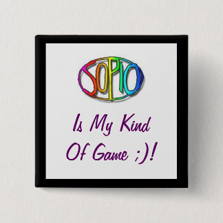 Bóton Quadrado 5.08cm Crachá do ventilador Sopio