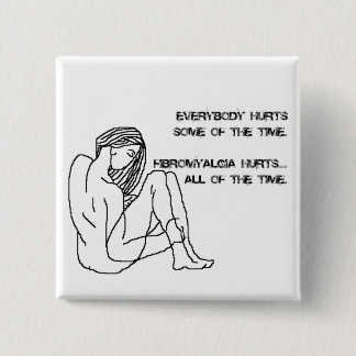 Bóton Quadrado 5.08cm crachá fibro dos danos, botão, pino