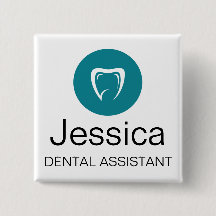 Crachá Personalizado de Assistente Dental com Logo