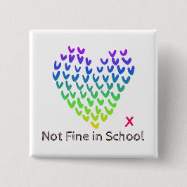 Bóton Quadrado 5.08cm Crachá quadrado de NFIS