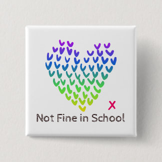 Bóton Quadrado 5.08cm Crachá quadrado de NFIS