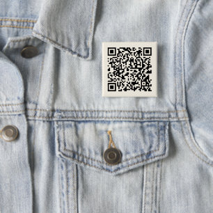 Bóton Quadrado 5.08cm Criar instantaneamente um código QR Editável em