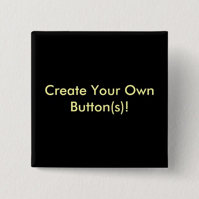 Bóton Quadrado 5.08cm Criar seus próprios botões! (Frente)