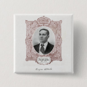 Bóton Quadrado 5.08cm Crispus Attucks: mártir da Revolução Americana