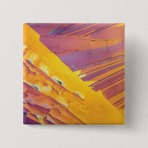 Bóton Quadrado 5.08cm Cristais do ácido Oxalic