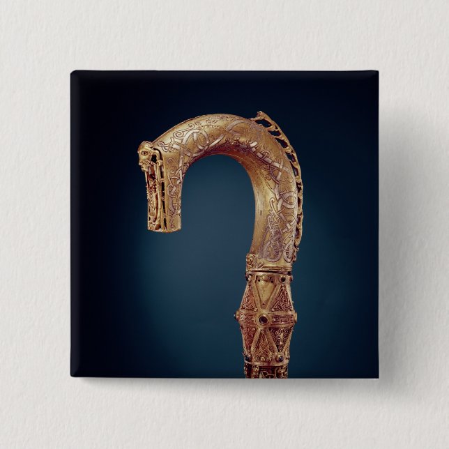 Bóton Quadrado 5.08cm Crozier de Clonmacnoise, condado Offaly, idade de (Frente)