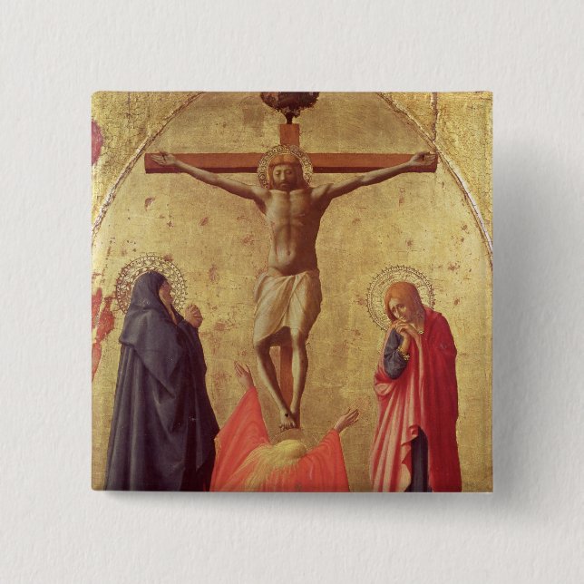 Bóton Quadrado 5.08cm Crucificação, 1426 (Frente)
