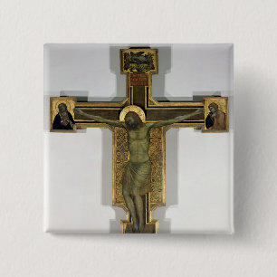 Bóton Quadrado 5.08cm Crucifixo 2