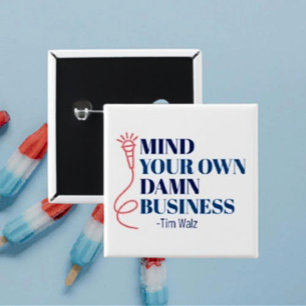 Bóton Quadrado 5.08cm Cuide da sua empresa