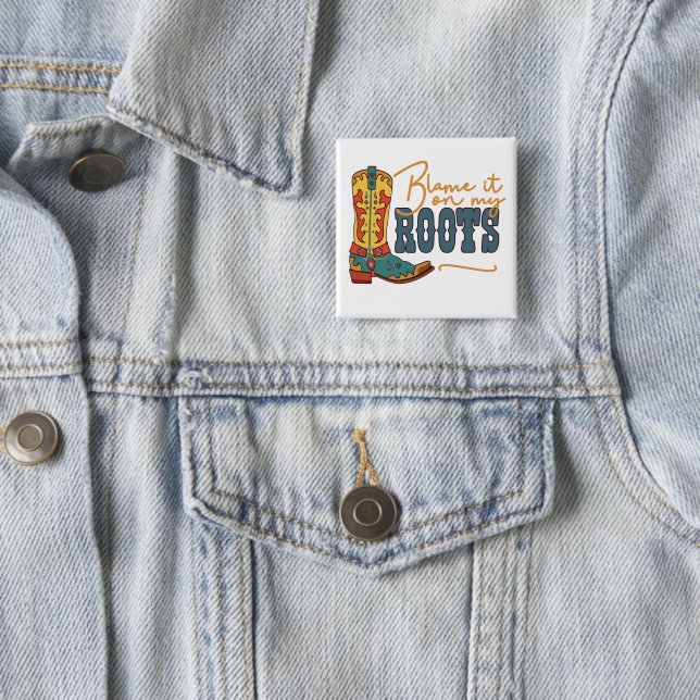 Bóton Quadrado 5.08cm Culpe-O Nas Minhas Raízes (In Situ)