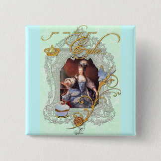 Bóton Quadrado 5.08cm Cupcake Marie Antonette e Bluebird