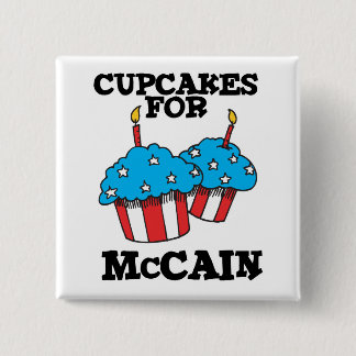 Bóton Quadrado 5.08cm Cupcakes para McCain