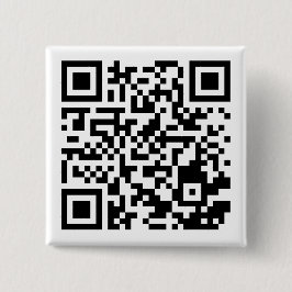 Bóton Quadrado 5.08cm Customizable QR Code Square Button for Any Purpose