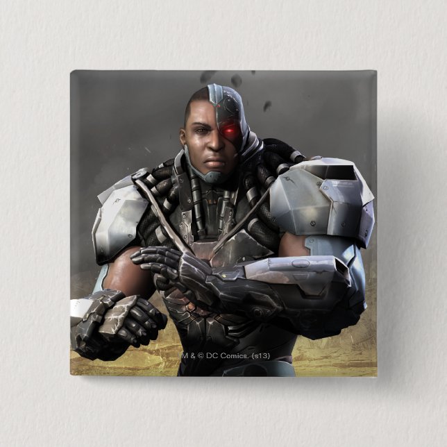 Bóton Quadrado 5.08cm Cyborg (Frente)