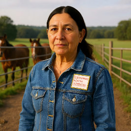 Bóton Quadrado 5.08cm D.N.A - Determinado nativo americano (y)