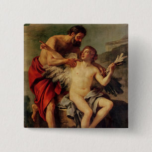 Bóton Quadrado 5.08cm Daedalus que une as asas de Ícaro, c.1754