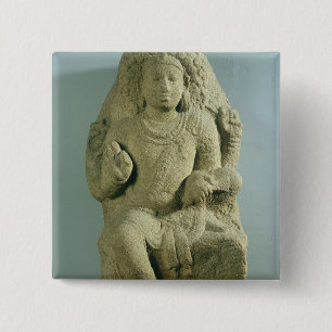 Bóton Quadrado 5.08cm Dakshinamurti, Tamil Nadu, dinastia de Pallava