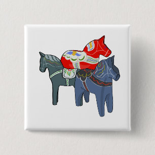 Bóton Quadrado 5.08cm Dala Horses