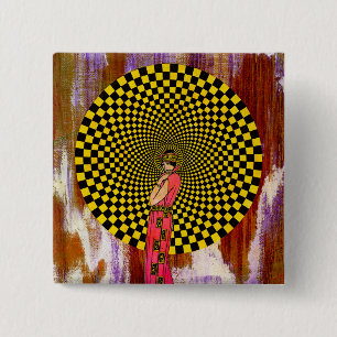 Bóton Quadrado 5.08cm Daliance por Michael Moffa