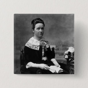 Bóton Quadrado 5.08cm Dama Millicent Fawcett, c.1880