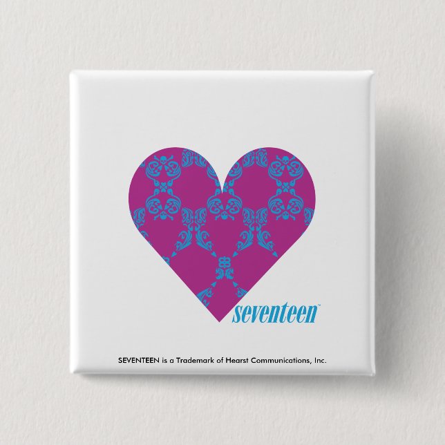 Bóton Quadrado 5.08cm Damasco 4 Aqua-Roxos (Frente)