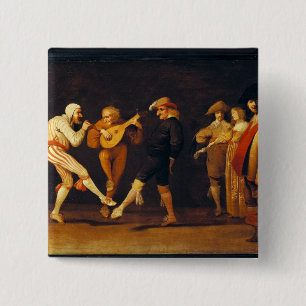 Bóton Quadrado 5.08cm Dança dos atores da farsa