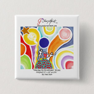 Bóton Quadrado 5.08cm Dança em Moonbeams