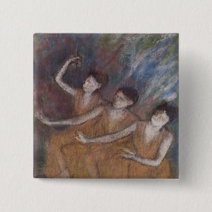 Bóton Quadrado 5.08cm Danseuses de Edgar Degas   Trois