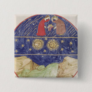 Bóton Quadrado 5.08cm Dante e Beatrice