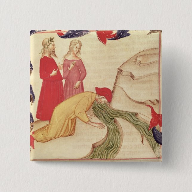 Bóton Quadrado 5.08cm Dante que purifying antes de entrar (Frente)