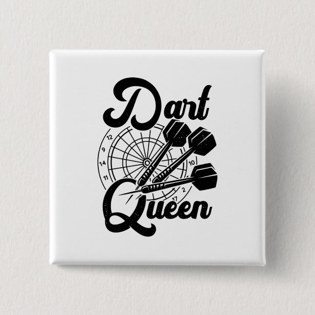 Bóton Quadrado 5.08cm Dart Queen (Frente)